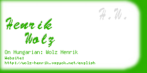 henrik wolz business card